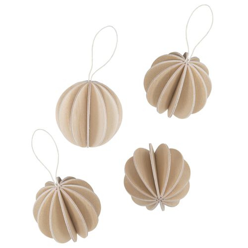 Peha Lovi 4 Original Baubles 6cm - Natural Wd